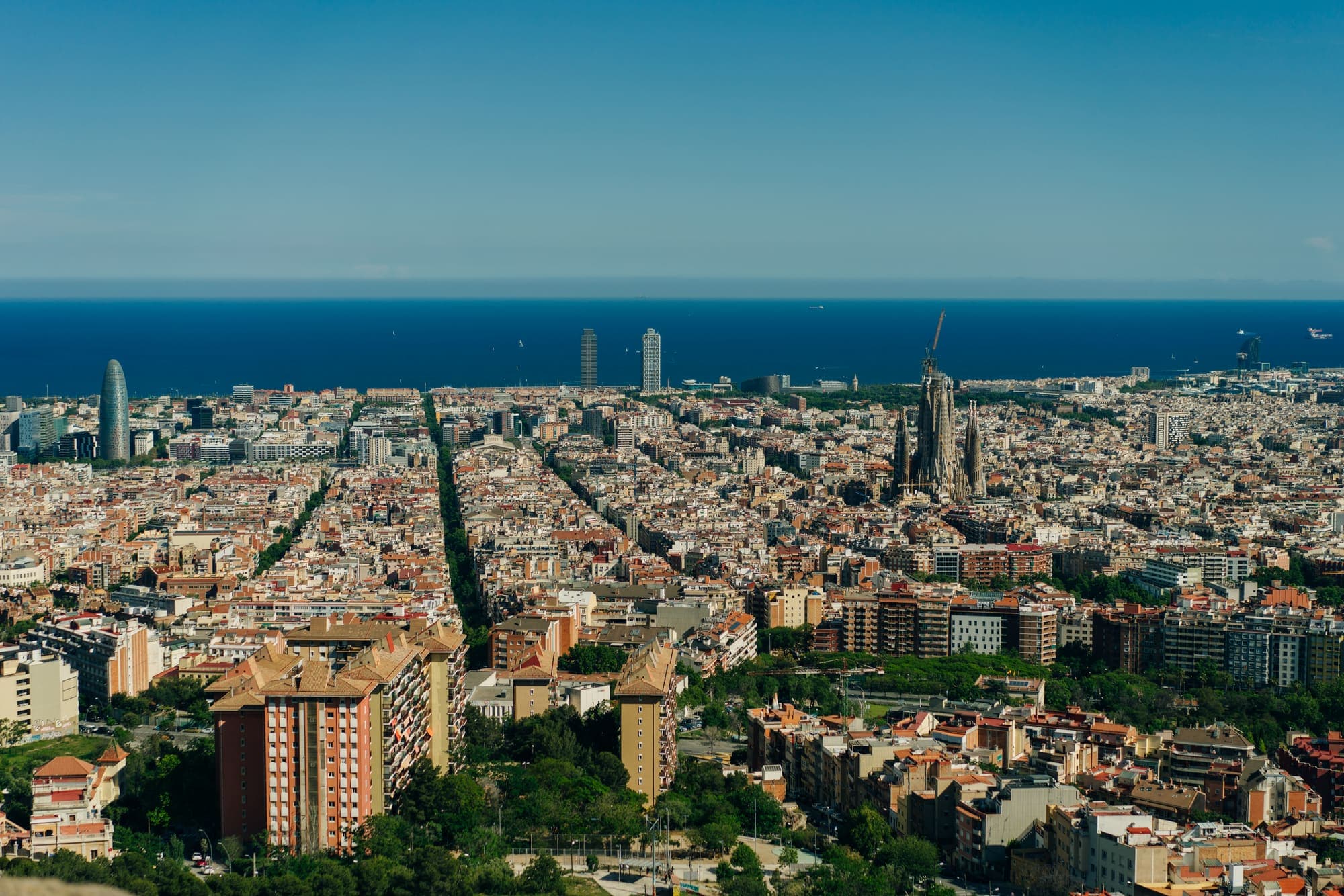 Vista de Barcelona desde los búnkeres del Carmel, en Horta-Guinardó