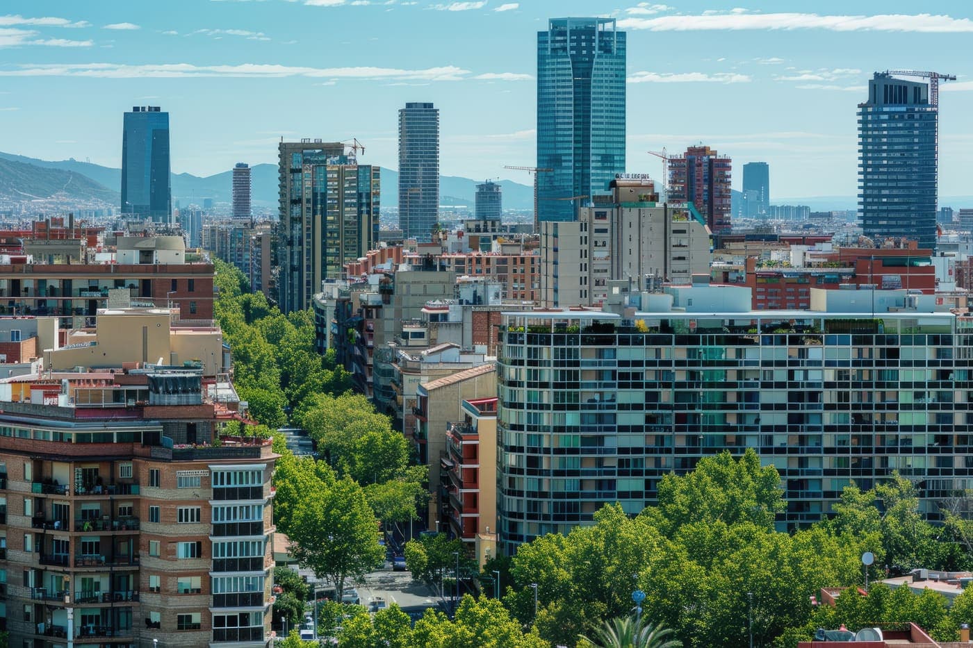 Torres de viviendas y oficinas de Diagonal Mar y el Poblenou, en Sant Martí