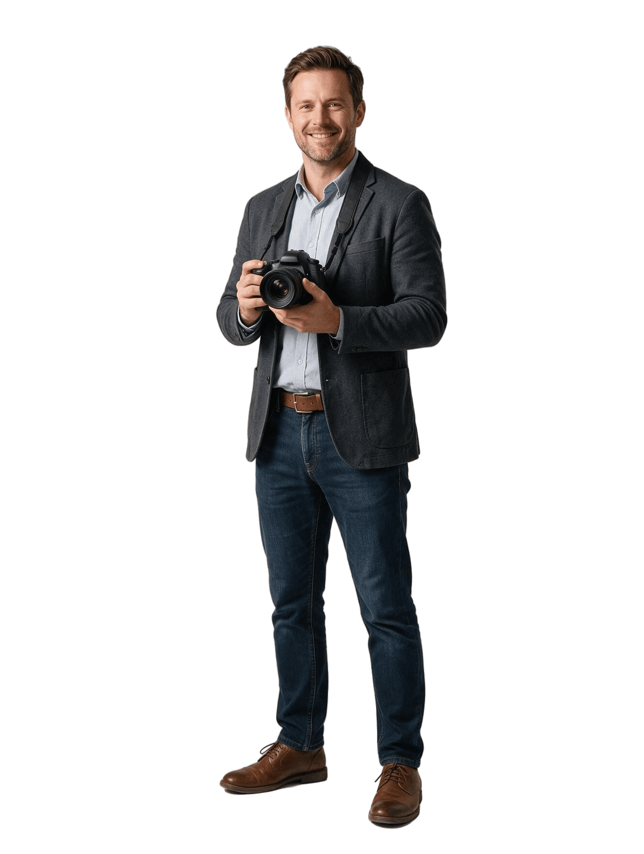Fotógrafo inmobiliario de Ibercasa preparando el reportaje de un inmueble