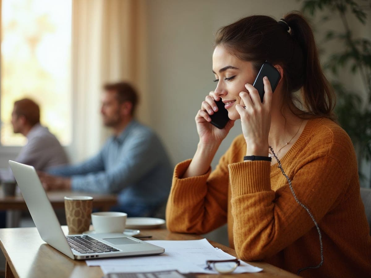 Propietario concertando por teléfono la visita de valoración